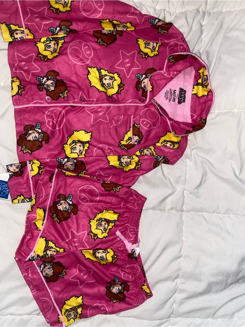 Nintendo Girls Pink Princess Print Pajama Set